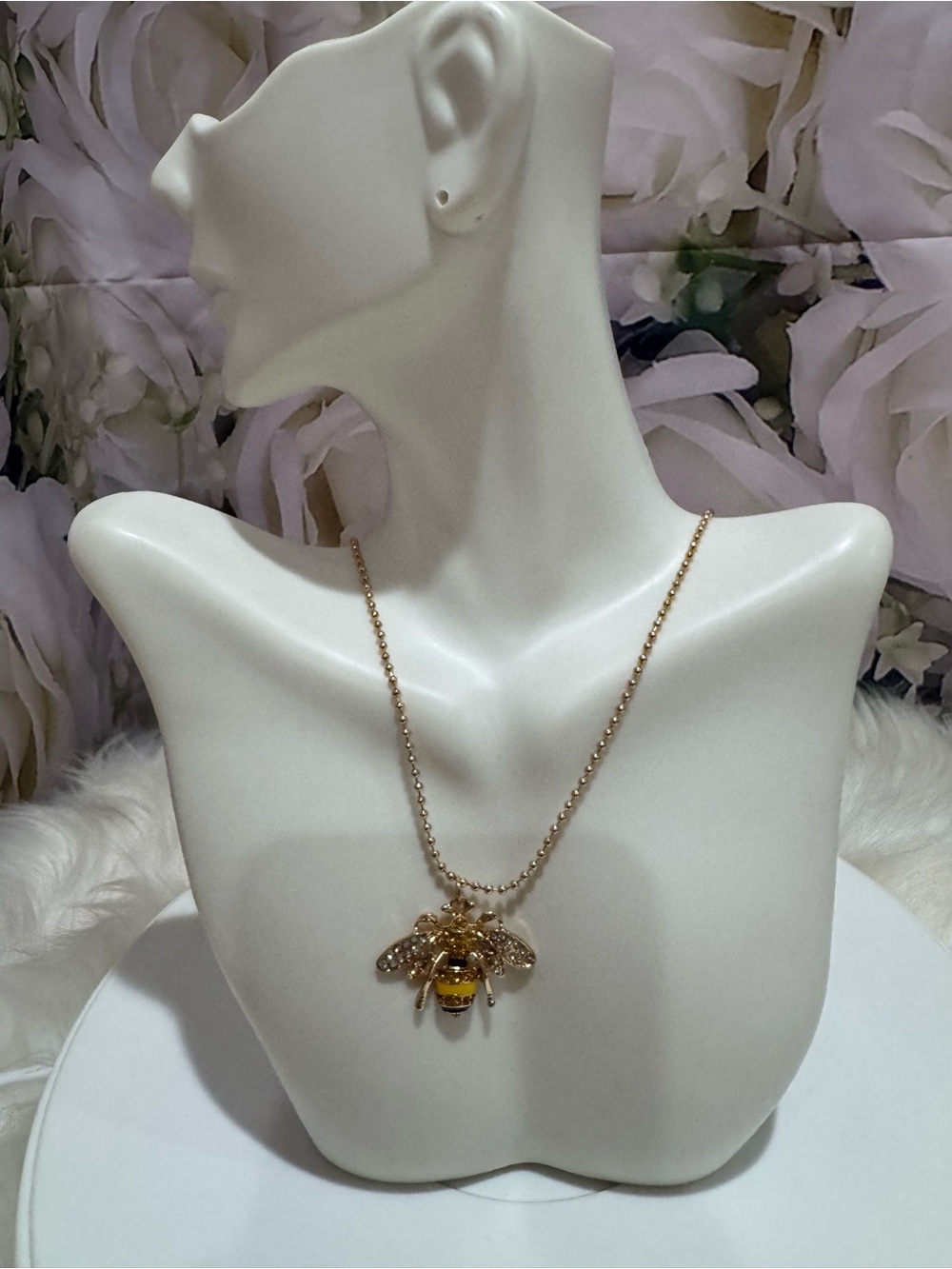 Bee Gold Tone Necklace